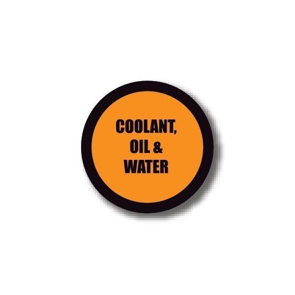 Ergomat 17in CIRCLE SIGNS - Coolant, Oil & Water DSV-SIGN 289 #6044 -UEN - main